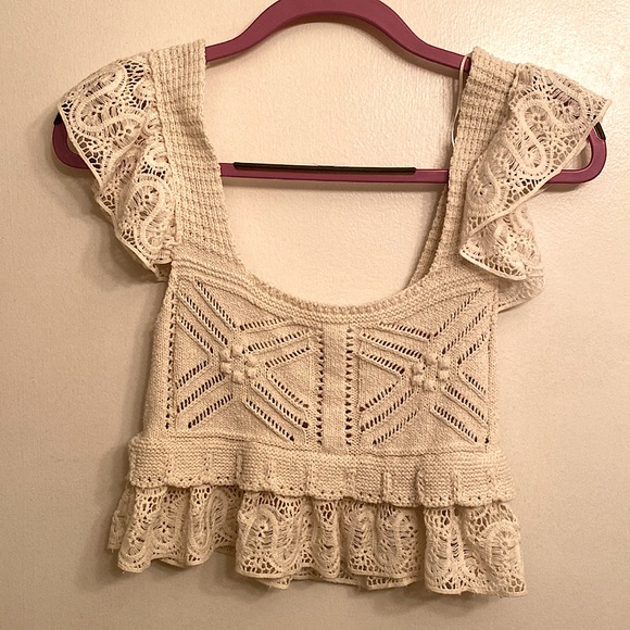 Zara Tops Zara Knit Crop Top Great Condition Worn Once Poshmark